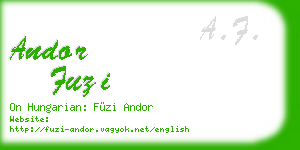 andor fuzi business card